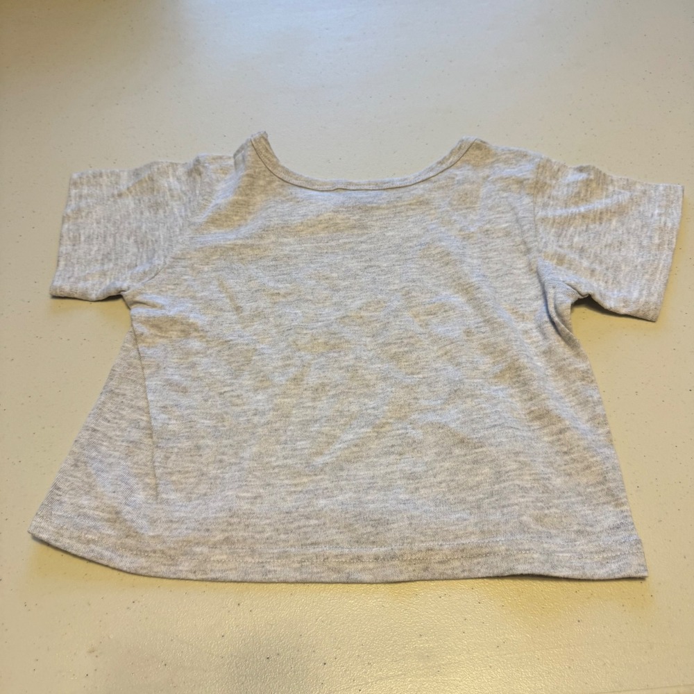 Butterfly Graphic Y2K Vintage Girls Size 4 Gray Hush Puppies T-Shirt coquette - Picture 3 of 5